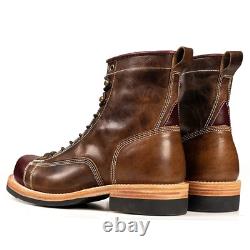 Men's Genuine Leather Martin Work Boots Outdoor Camp Riding Motorcycle Sneakers