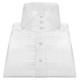 Men's Italian Cutaway High Collar Shirt White Stripes Luxury Evening Dress Shirt