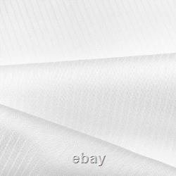 Men's Italian Cutaway High Collar Shirt White Stripes Luxury Evening Dress Shirt
