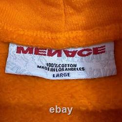 Men's Menace Beverly Hills Gun Range 3M Reflective Hoodie Orange Size Large