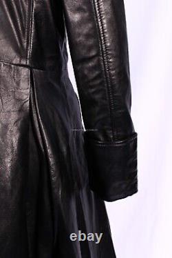 Men's Morpheus The Mafia Long Coat Style Black Real Nappa Leather Trench