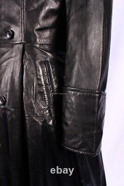 Men's Morpheus The Mafia Long Coat Style Black Real Nappa Leather Trench