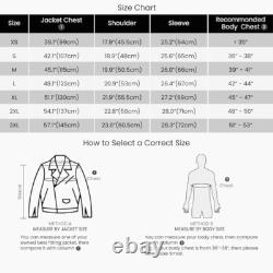 Men's Real Leather Flight Bomber Pilot Motorcycle jacket-Black