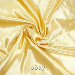 Men's Red Carpet Gold Glossy Shiny Satin Shirt Edwardian High Long Point Collar
