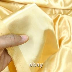 Men's Red Carpet Gold Glossy Shiny Satin Shirt Edwardian High Long Point Collar