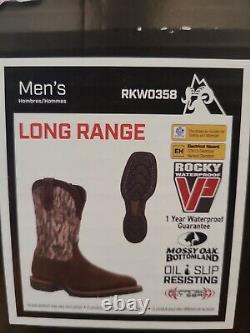 Men's Rocky Long Range 11 Waterproof Western Boot SIZE 11 (RKW0358) Mossy Oak
