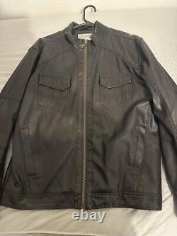 Men's SzM Cody James DISTRESSED Brown RANGE GENUINE LEATHER Jacket Biker