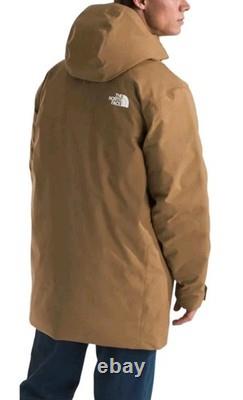 Men's The North Face MTN Range Down Parka Utility Brown Size Medium Relaxed Fit