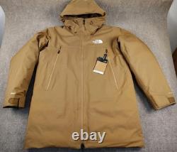Men's The North Face MTN Range Down Parka Utility Brown Size Medium Relaxed Fit