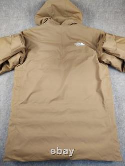 Men's The North Face MTN Range Down Parka Utility Brown Size Medium Relaxed Fit
