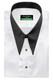 Men's Wedding Grooms White Shiny Satin Shirt Vintage Spear Point Dagger Collar