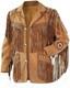 Men's Western Suede Leather Native American Fringe Cowboy Jacket Beads Tassels