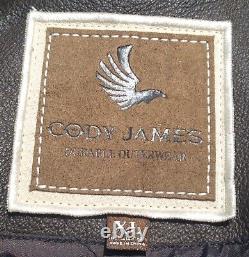 Men's XL Cody James Retro Brown RANGE COAT GENUINE LEATHER Cowboy Jacket NWT