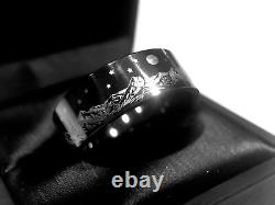 Mens Ring, Mountains Range Ring, Wave Ring, Moon and Stars, Mens Wedding Bands