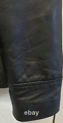 Mens Smart Range London Black Soft Leather Button Jacket XL Read