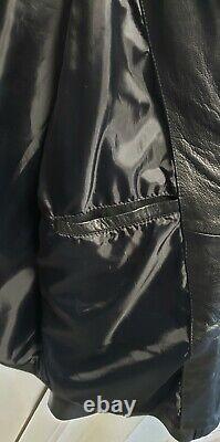 Mens Smart Range London Black Soft Leather Button Jacket XL Read