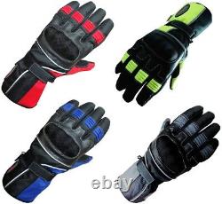 Mens Thermal Colour Range Motorbike Motorcycle Motocross Winter Textile Gloves