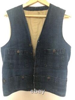 Mister Freedom Sugar Cane RANGE VEST INDIGO CANVAS