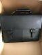 Montblanc Range Single Gusset Briefcase Soft Black Leather Notebook Bag 105933
