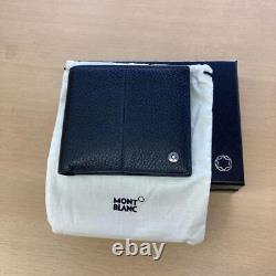 Montblanc Soft Leather Range 4cc Bifold Wallet Black Leather Billfold With Box