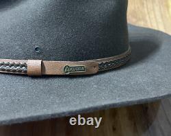 NEW Akubra Kiandra custom shaped hat Open Range style Braided leather Felt Brown