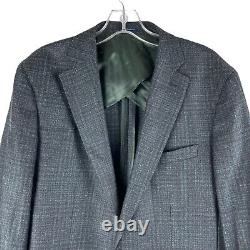 NEW Peter Millar Range Wool Cashmere Windowpane Sport Coat Blazer Men Size 42L