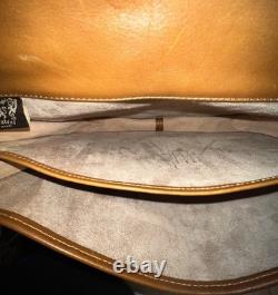 NEW Pratesi Secchieta Briefcase, Leather Messenger Bag Cognac $625