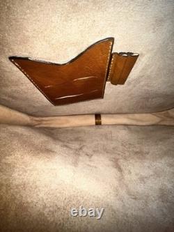 NEW Pratesi Secchieta Briefcase, Leather Messenger Bag Cognac $625