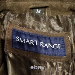 NEW Smart Range Men BRANDO Waistcoat Biker Suede Moto Leather Vest Size Medium