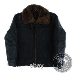 NEW Smart Range Men's Ginger Fur Jacket Bomber Brown Sheepskin Leather XS
