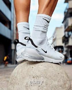 NIKE Mens Air Max 270 Size 10 EU 45 White Black Icons Range RRP £130