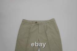 NWT Brunello Cucinelli Men's Leisure Fit Chino Pants With Logo Accents A262