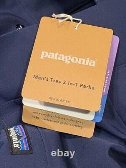 NWT Patagonia Men's Tres 3-in-1 Parka'New NAVY' Waterproof Insulated XL