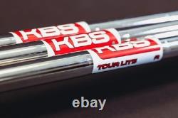 New KBS Tour Lite. 355 Taper Tip Steel Iron Shafts Stiff Flex 100G 4-PW Set Of 7