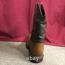New Men's Rocky 8656 Brown & Navy Long Range Western Boots Size 11 Wide