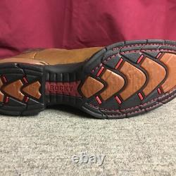 New Men's Rocky 8656 Brown & Navy Long Range Western Boots Size 11 Wide