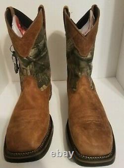 New Mens 12 M Rocky Long Range Square Toe Waterproof Camo Western Boots 11 Tall