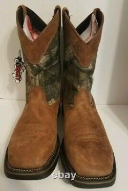 New Mens 12 M Rocky Long Range Square Toe Waterproof Camo Western Boots 11 Tall