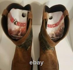 New Mens 12 M Rocky Long Range Square Toe Waterproof Camo Western Boots 11 Tall