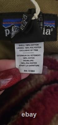 New RARE Vintage Patagonia Coat Mens Size L Nuevo Range Aztec Sherpa Line Canvas
