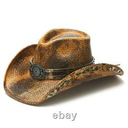 New Unisex Hand crafted Genuine Straw Cowboy Western Hat GUN RANGE