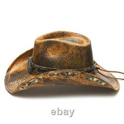 New Unisex Hand crafted Genuine Straw Cowboy Western Hat GUN RANGE