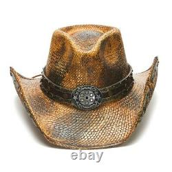 New Unisex Hand crafted Genuine Straw Cowboy Western Hat GUN RANGE