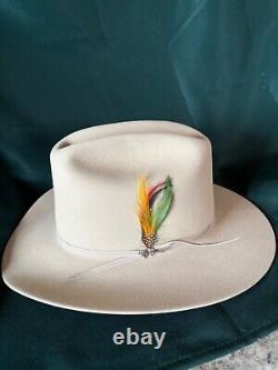 New Vintage Stetson 4x Beaver Range Cowboy Hat Light Tan/Cream Size 7 1/8