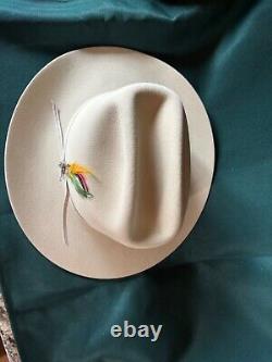 New Vintage Stetson 4x Beaver Range Cowboy Hat Light Tan/Cream Size 7 1/8