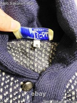 Niffi THE NAUTICAL RANGE Men's Navy Birds Eye Knit Sweater Made in UK S