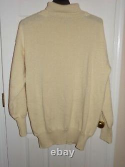 Niffi The Nautical Range 4XL Mens Heavy Chunky Sweater Big Tall Cream Wool