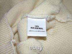 Niffi The Nautical Range 4XL Mens Heavy Chunky Sweater Big Tall Cream Wool