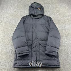 North Face Jacket Mens M Black Puffer Brooks Range Down Ripstop Parka Hooded