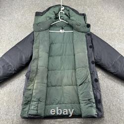 North Face Jacket Mens M Black Puffer Brooks Range Down Ripstop Parka Hooded